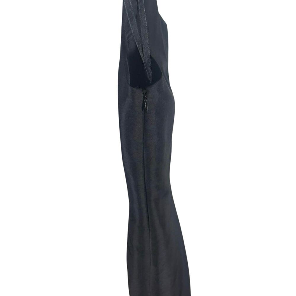 Moda International Womens 2 100% Silk Halter Mini Dress Black Cocktail Party Y2K - Picture 13 of 14